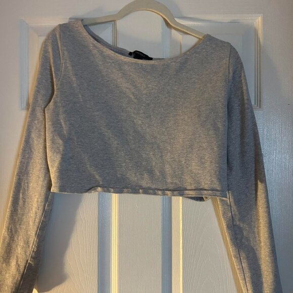 Forever 21 Women's Grey Crop-top - Picture 1 of 3